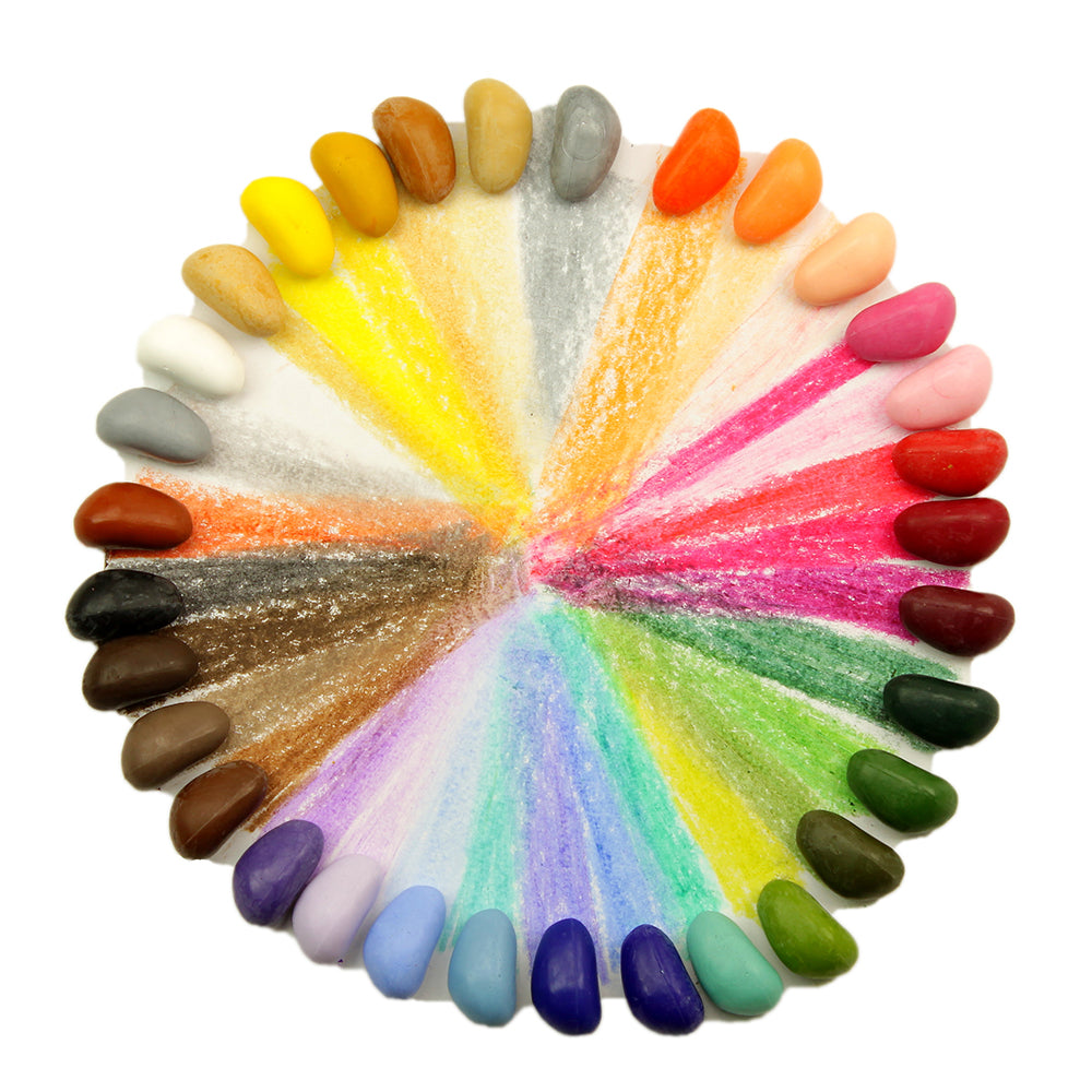 32 stuks crayon rocks natuurlijke soja waskrijtjes niet giftig