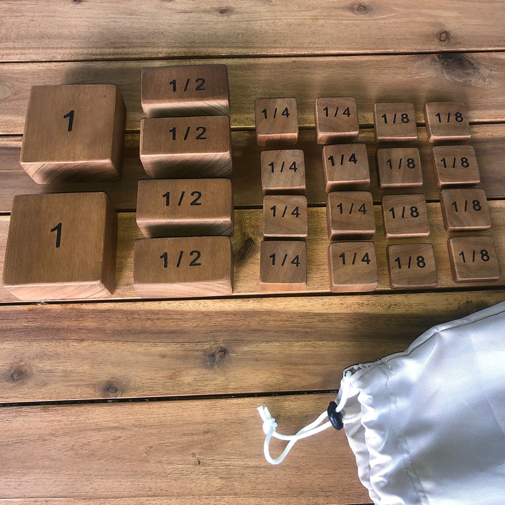 houten weegblokken voor buiten voor gebruik bij weegschaal, wiskundig of voor constructiespel