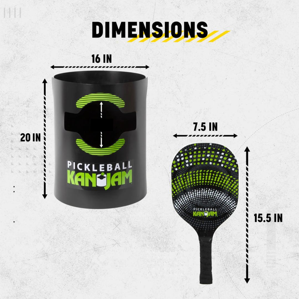 Complete KanJam Pickleball Set – 2 doelen, 4 rackets en 4 ballen voor eindeloos spelplezier op het strand, in de tuin of sporthal.