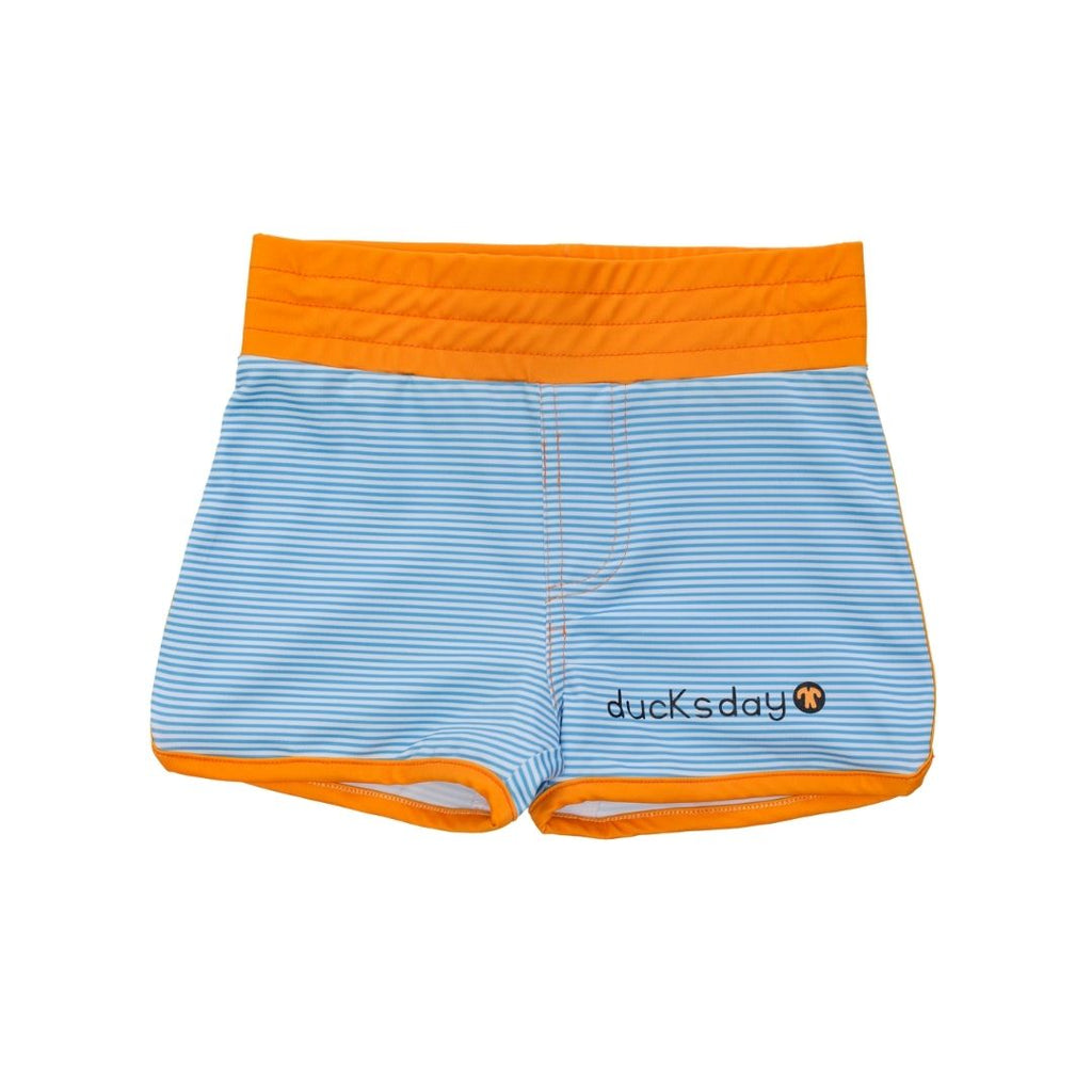 Ducksday True blue swimming trunk girls UV protective UPF50+ meisjes zwembroek zwemshort blauw wilt oranje zwemkleding uv maat 92 98 104 110 116 122 128 134 140 1 2 3 4 5 6 7 8 9 10 jaar