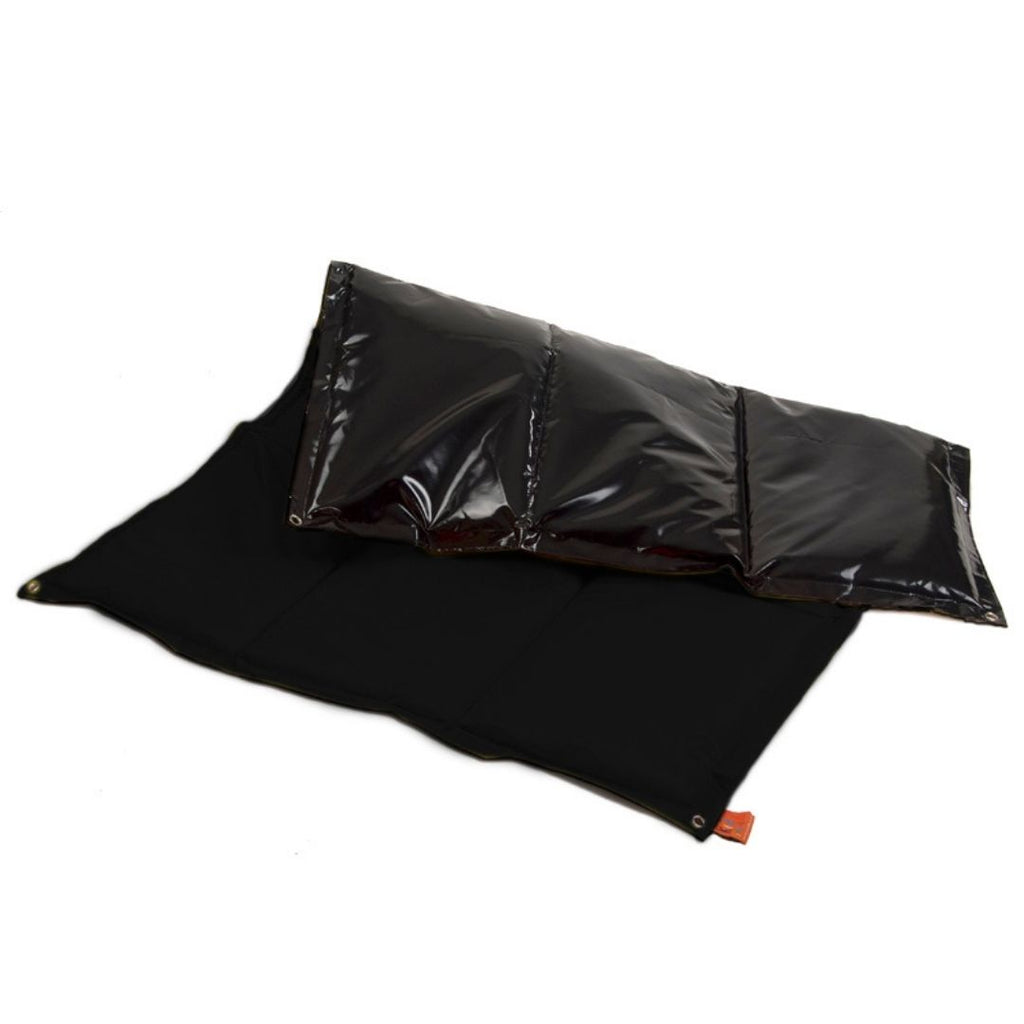 Buitenspeelkleed zwartkidzimpulz met dik zwart pvc bisonyl vocht en vuil werend voor baby dreumes peuter kleuter picknicken en spelen rollen en kruipen voor buiten kinderopvang kdv ikc buitenschool school kleuter basisschool bso scouting babygroep gastouder opvang 