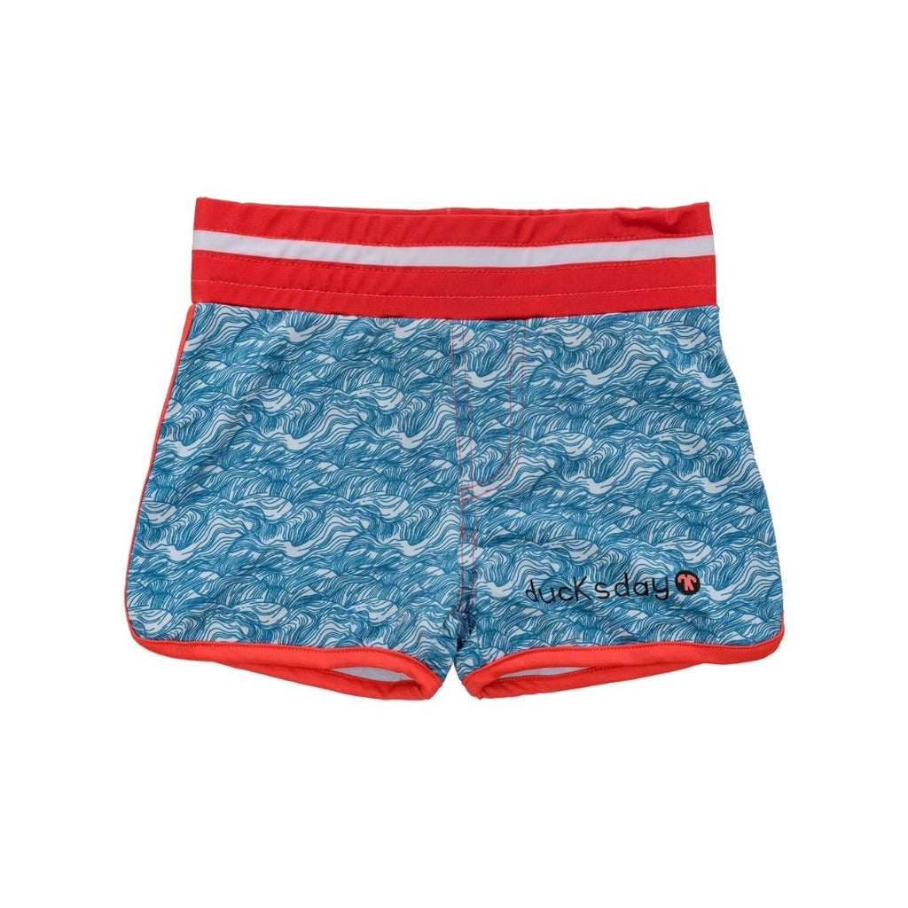 Ducksday Straya swimming trunk girls UV protective UPF50+ meisjes zwembroek zwemshort blauw wilt oranje zwemkleding uv maat 92 98 104 110 116 122 128 134 140 1 2 3 4 5 6 7 8 9 10 jaar