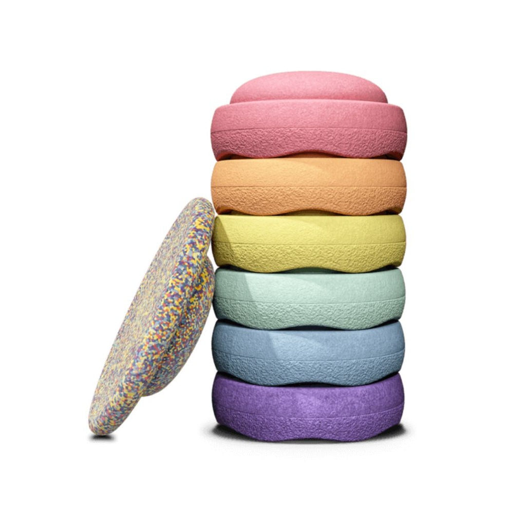 Stapelstein Pastel 6 stuks bundel met balance board