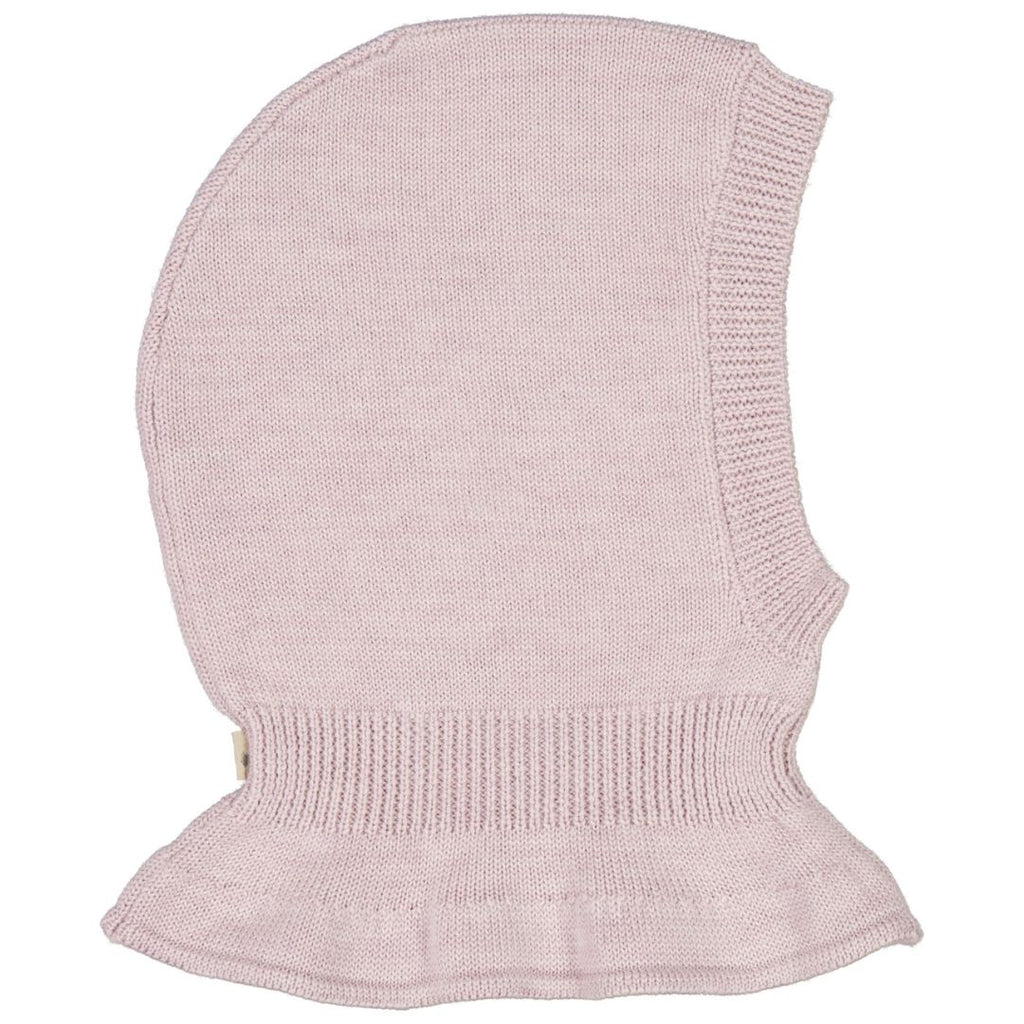 Wheat bivakmuts dark powder roze merino wol muts  voor kind