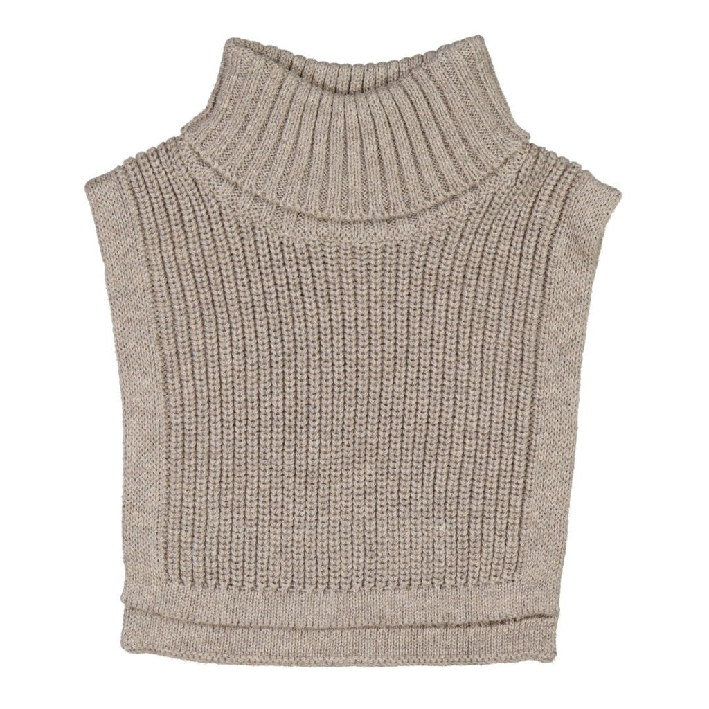 Weat nekwarmer neckwarmer grijs gebreid van biologisch katoen zacht voor een kind warme nek onder jas of trui