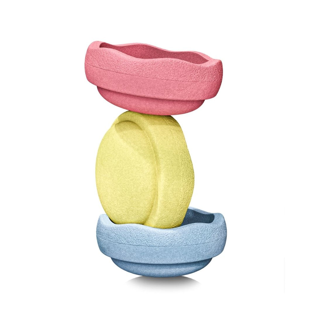 Stapelstein stapstenen stapelstenen stapsteen stapelsteen Pastel kleuren nieuw new 3 stuks sensorisch spel bewegen balanceren speelgoed kind kinderen