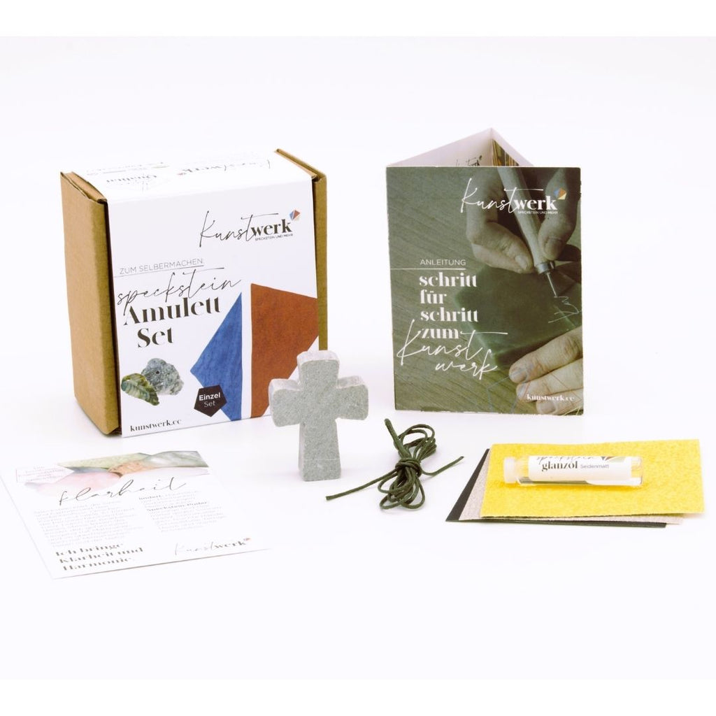 speksteen starter set kruis voor hanger aan koord maken 