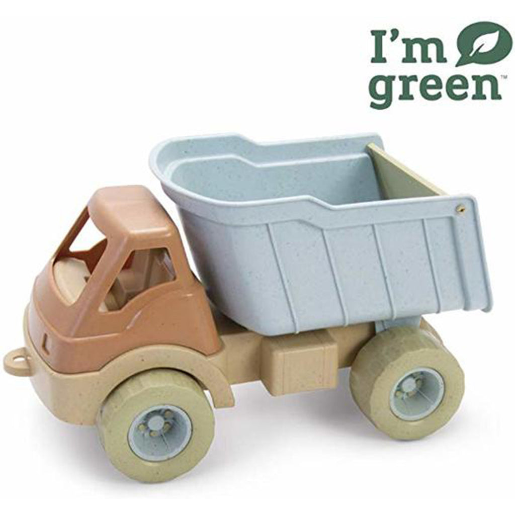 Bioplastic truck dantoys kiepwagen of kiepauto van bio kunstof rietsuiker speelgoed voor kinderen zandbak 