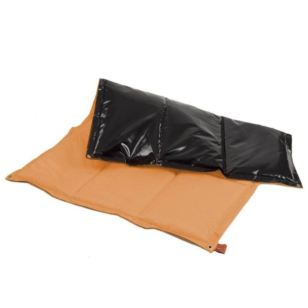 Buitenspeelkleed aqua kidzimpulz met dik zwart pvc bisonyl vocht en vuil werend voor baby dreumes peuter kleuter picknicken en spelen rollen en kruipen voor buiten kinderopvang kdv ikc buitenschool school kleuter basisschool bso scouting babygroep gastouder opvang 