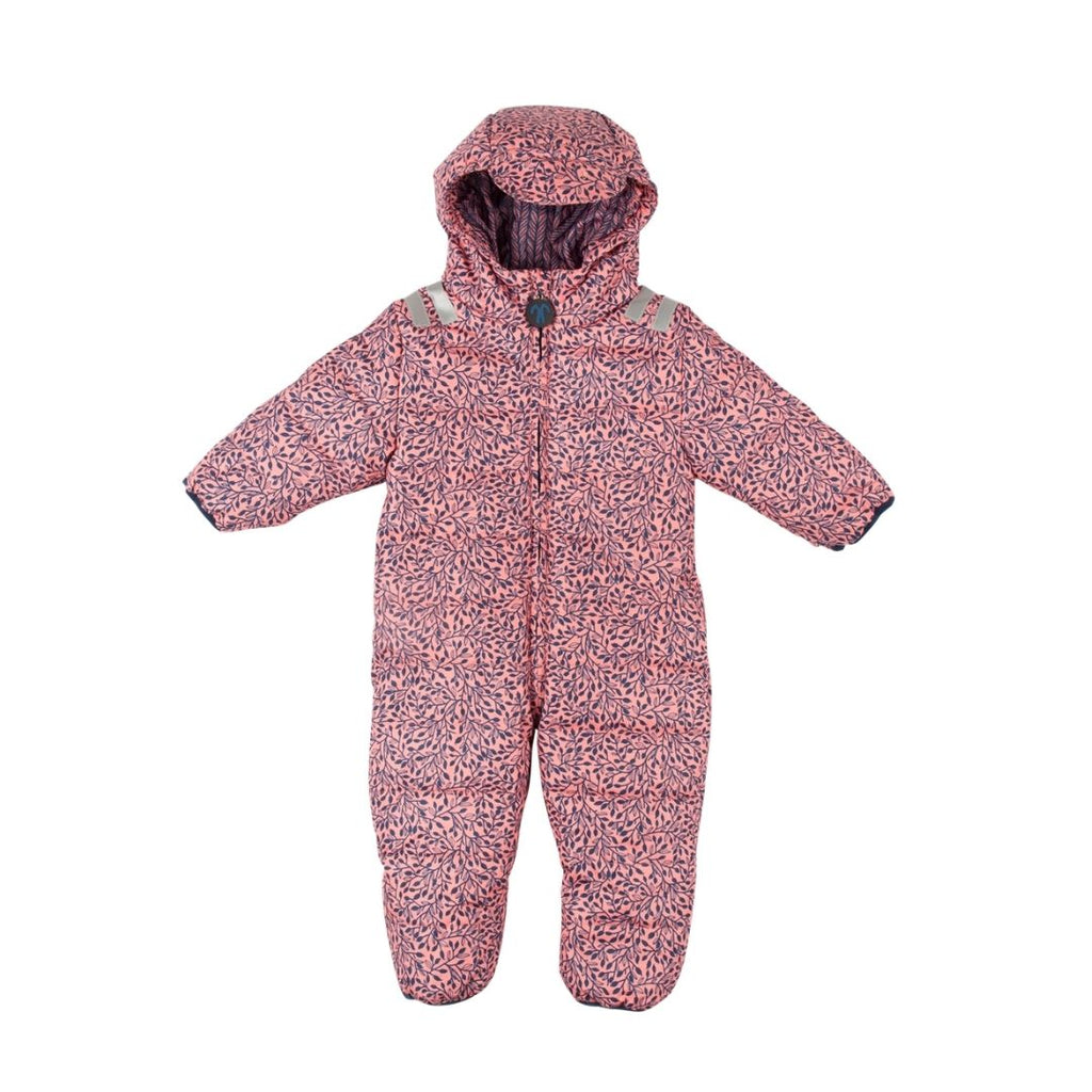 Ducksday Snowsuit sneeuwpak skipak voor baby peuter maat 80 86 92 kleur roze print Pip mouw om hand warm pak winter sneeuw 