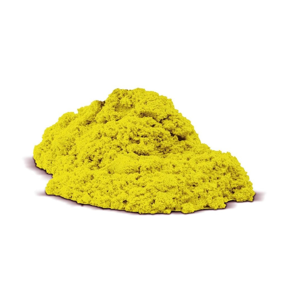 Gekleurd kinectic zand modelleerzand 1 kg zand voor binnen in de kleur geel yellow sand JonEly
